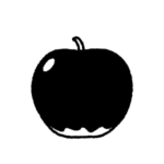 リンゴ ナシの白黒フリー素材イラスト Kagoのイラスト工房