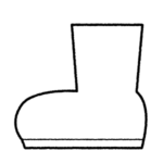 長靴の白黒イラスト Kagoのイラスト工房